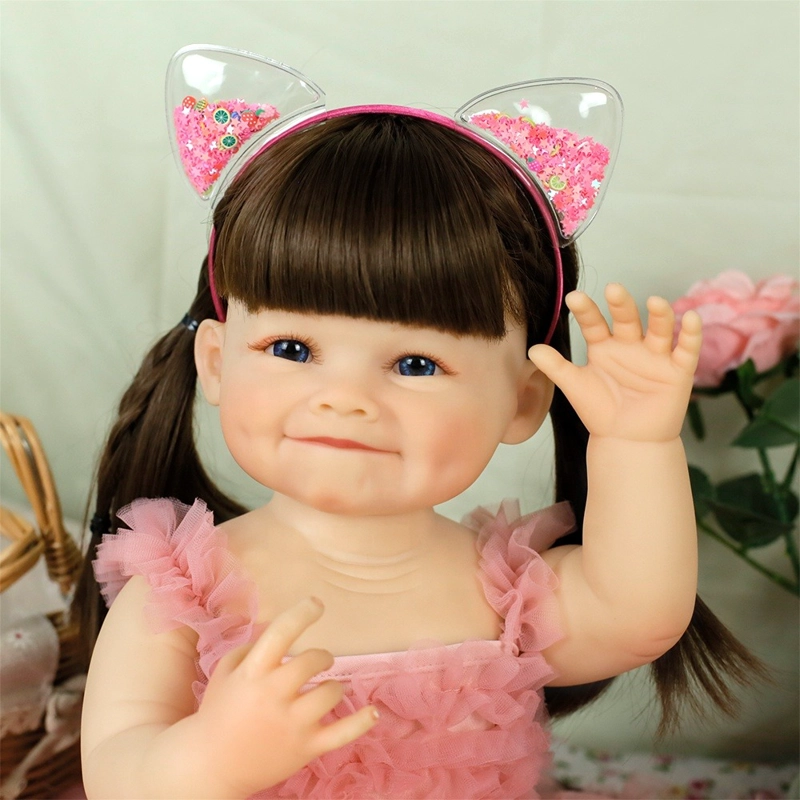 BEBE  REBORN 55CM CUERPO COMPLETO DE SILICONA - 6