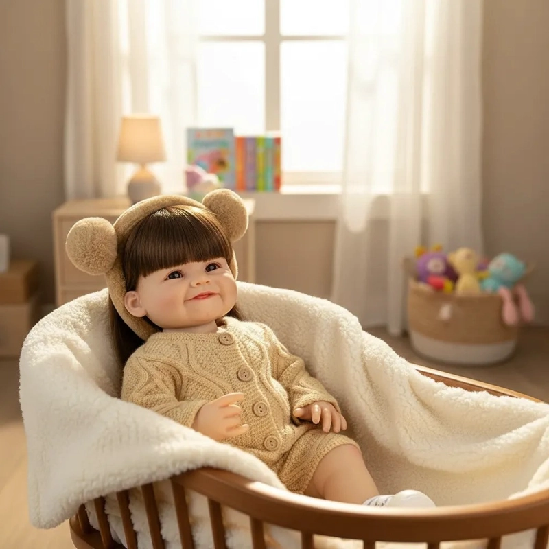BEBE  REBORN 55CM CUERPO COMPLETO DE SILICONA - 4