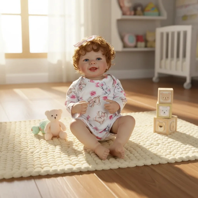 MUÑECA BEBE  REBORN REALISTA DE SILICONA 48 CM - 2