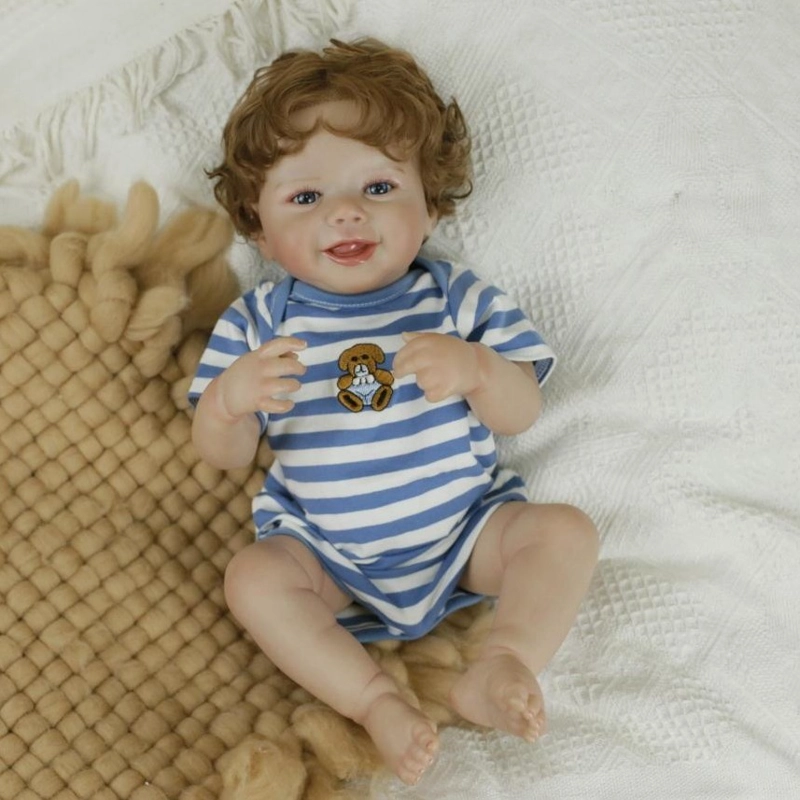 MUÑECA REBORN DE 48 CM VINILO SILICONA NIÑO - 1