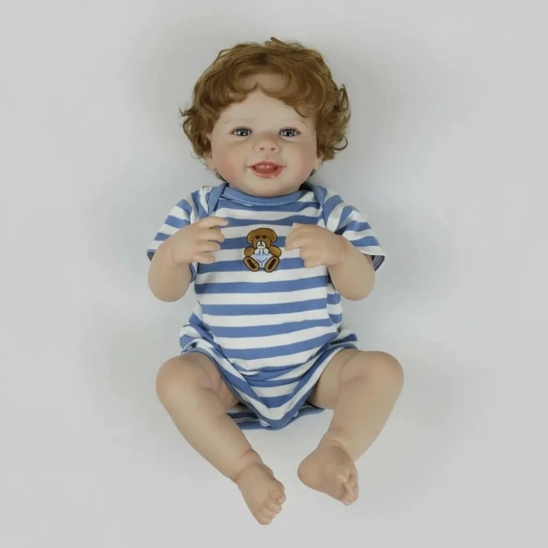 MUÑECA REBORN DE 48 CM VINILO SILICONA NIÑO - 2