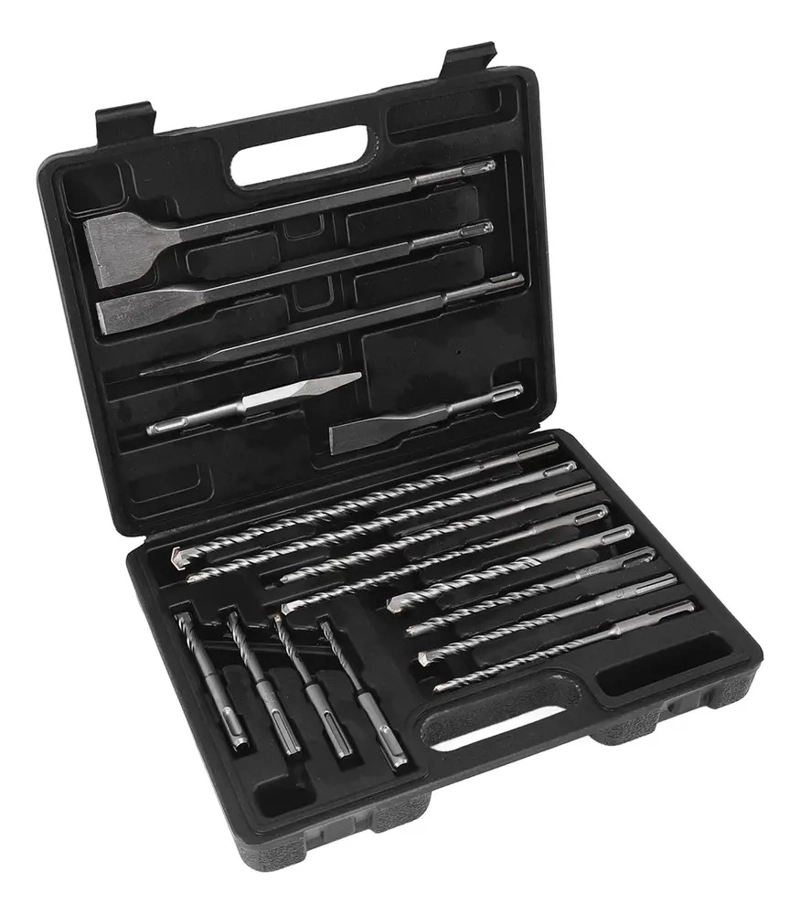 JUEGO 17 PIEZAS BROCAS Y CINCELES SDS PLUS PARA TALADROS - 3