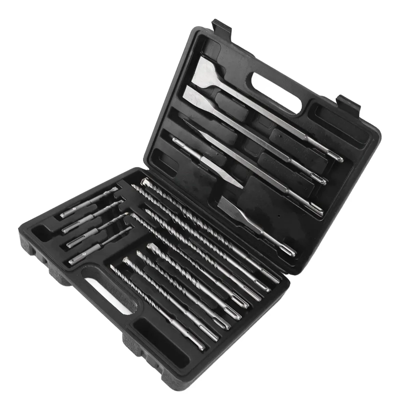 JUEGO 17 PIEZAS BROCAS Y CINCELES SDS PLUS PARA TALADROS - 4