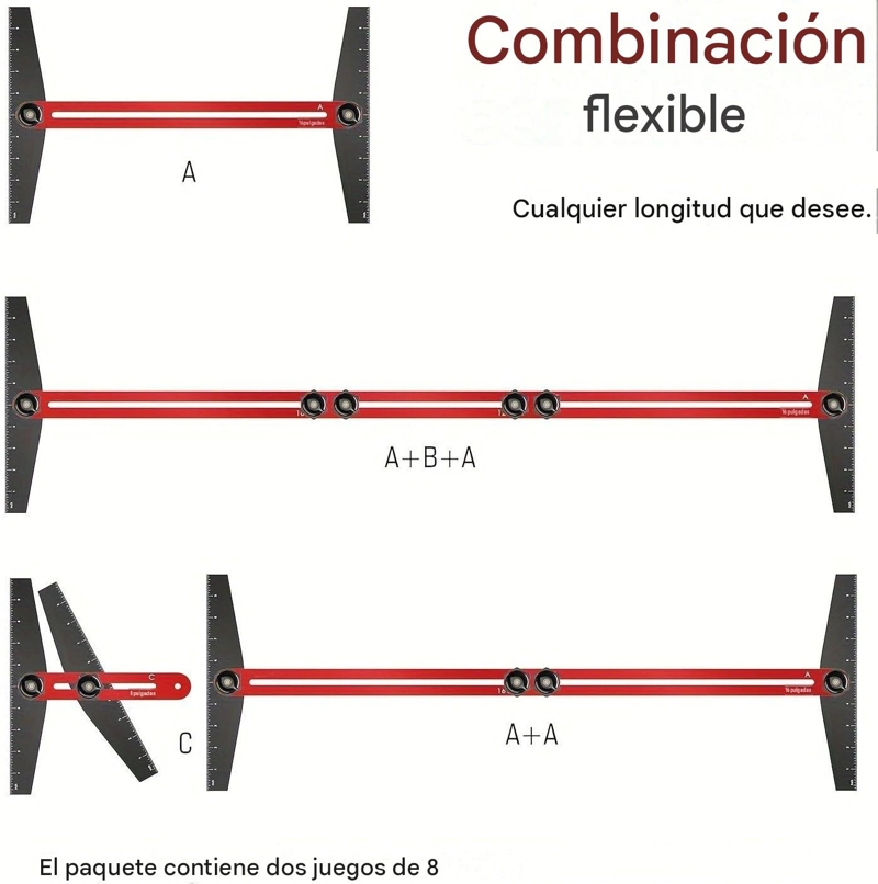 HERRAMIENTA DE ALUMINIO PARA PLANTILLAS DE PELDAÑOS - 3