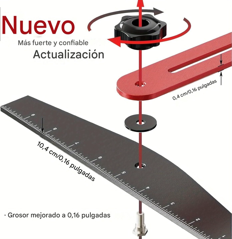HERRAMIENTA DE ALUMINIO PARA PLANTILLAS DE PELDAÑOS - 4