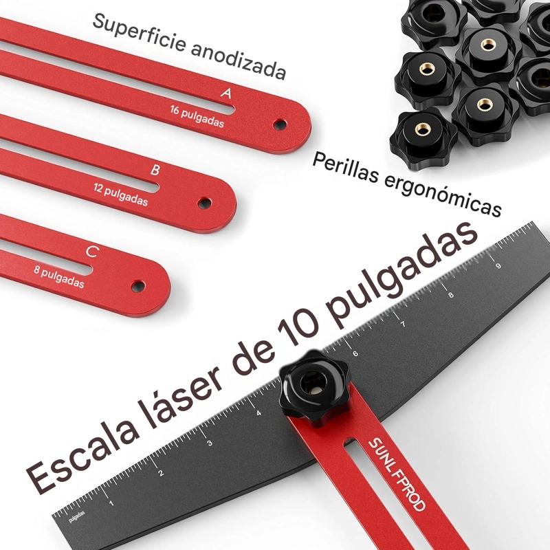 HERRAMIENTA DE ALUMINIO PARA PLANTILLAS DE PELDAÑOS - 5