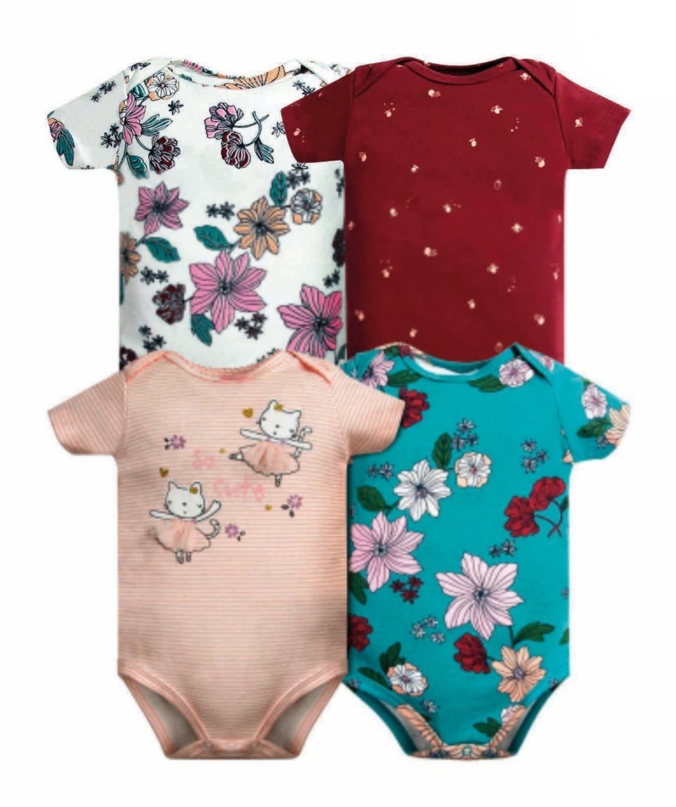 BODYS MANGA CORTA BEBE PACK 4 UNIDADES - 1