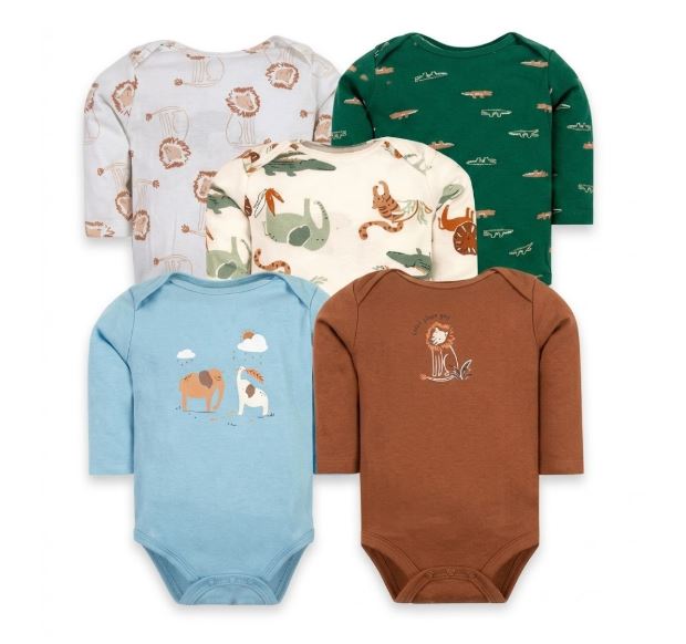 BODYS ALGODON NIÑO PACK 5 UNIDADES LEON - 1