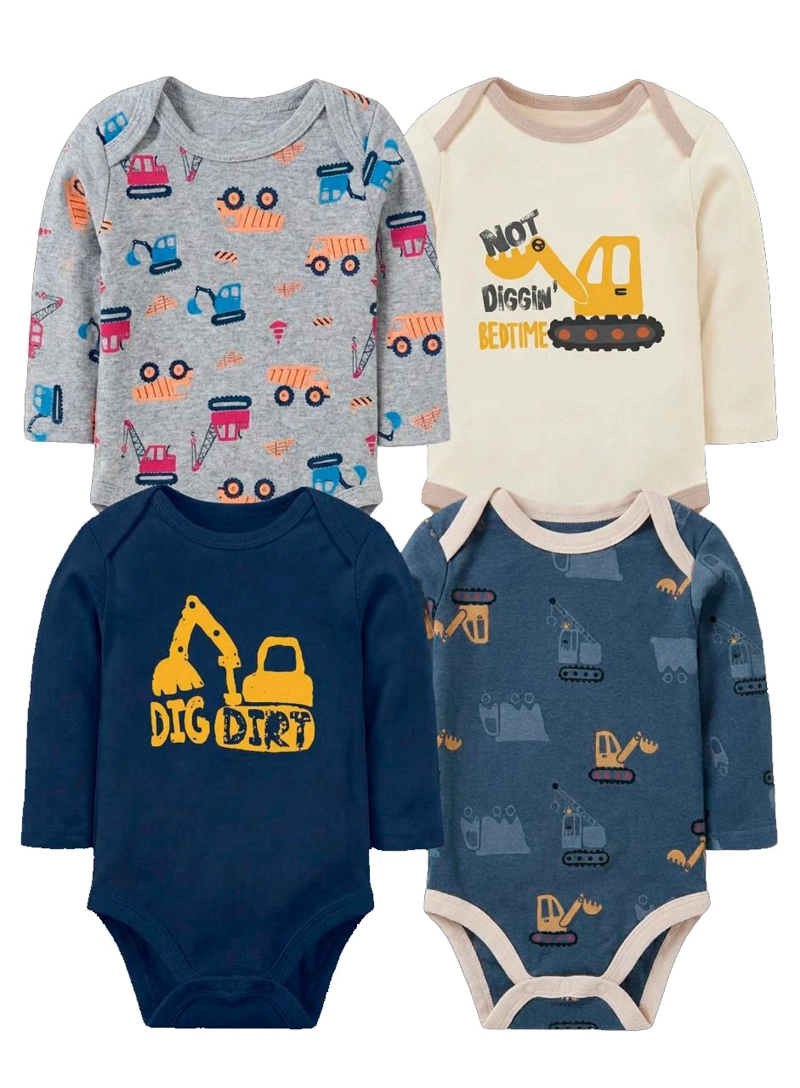 BODYS ALGODON NIÑO PACK 4 UNIDADES - 1