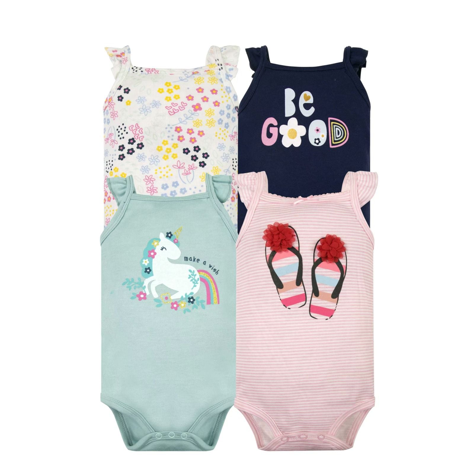 BODYS ALGODON NIÑA PACK 4 UNIDADES - 1
