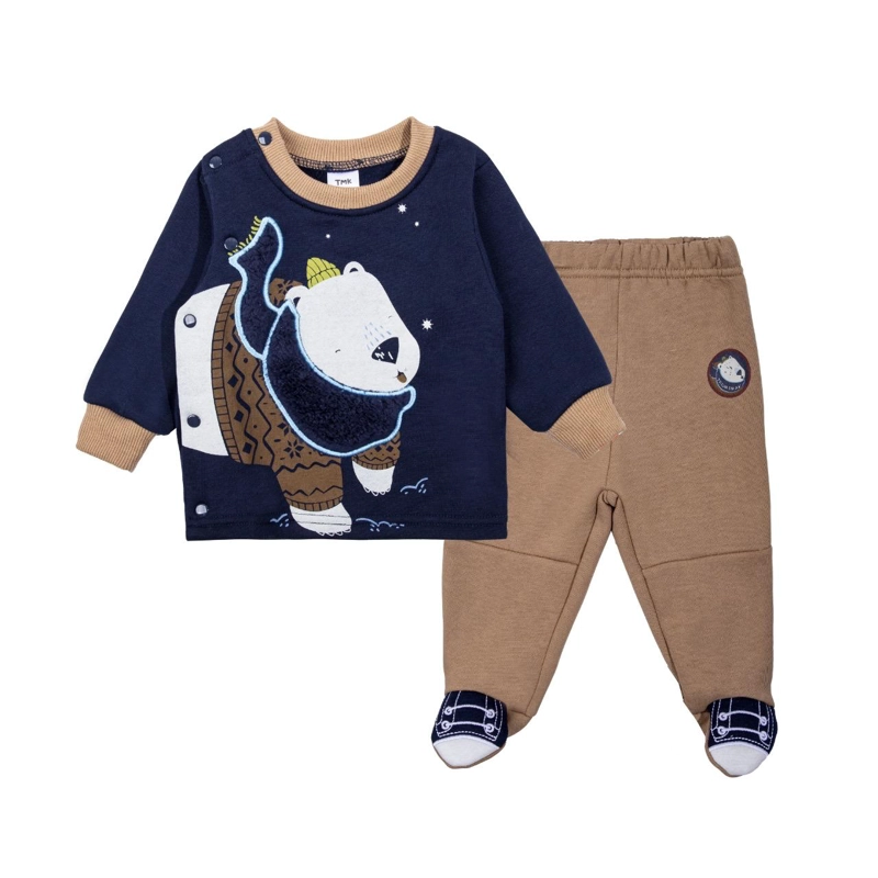 CONJUNTO NIÑO ALGODON AFRANELADO OSO POLAR - 1