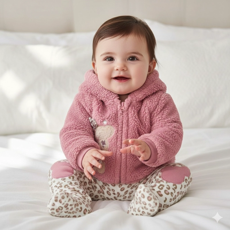 CONJUNTO NIÑA OSITO CAPUCHA - 2