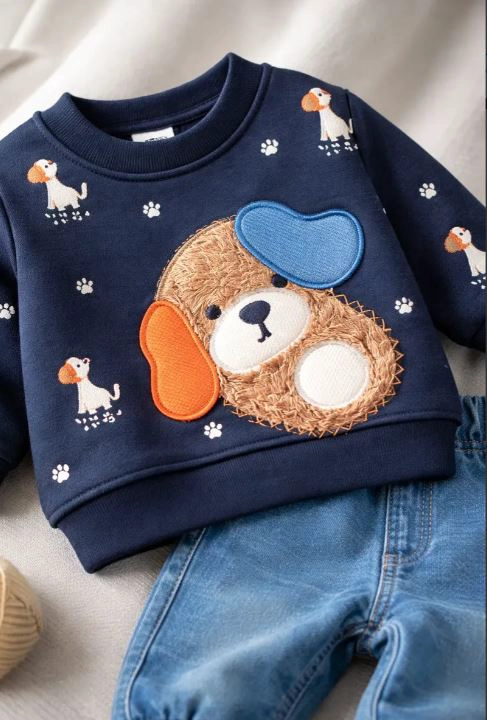 CONJUNTO BEBE PERRITO JEANS - 3