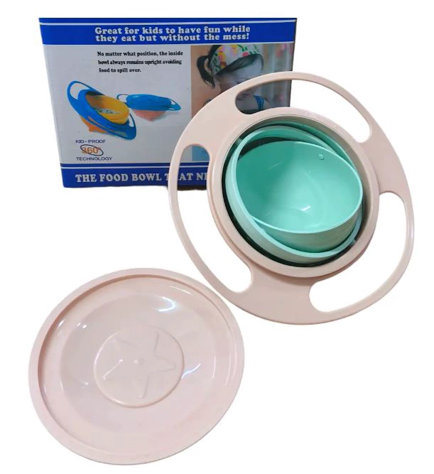 PLATO BOWL ANTI VUELCO GIRATORIO 360 BEBES NIÑA - 1
