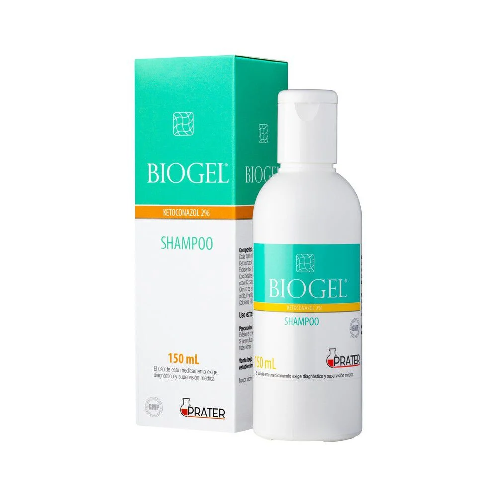SHAMPOO BIOGEL PRATER AL 2% ANTICASPA DERMATITIS SEBORREA 150ML - 1