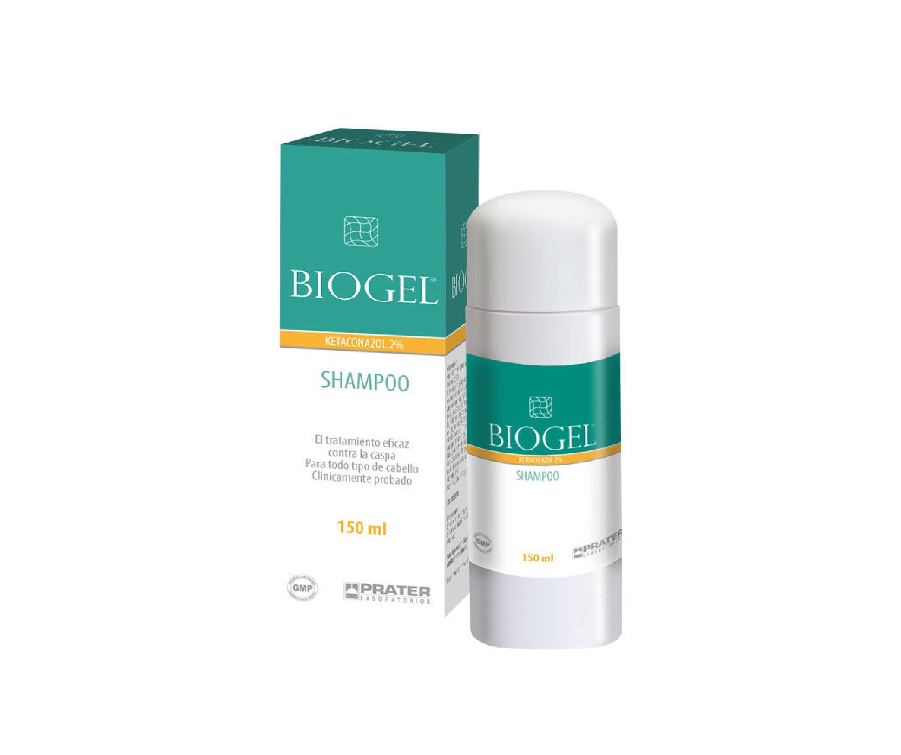 SHAMPOO BIOGEL PRATER AL 2% ANTICASPA DERMATITIS SEBORREA 150ML - 3