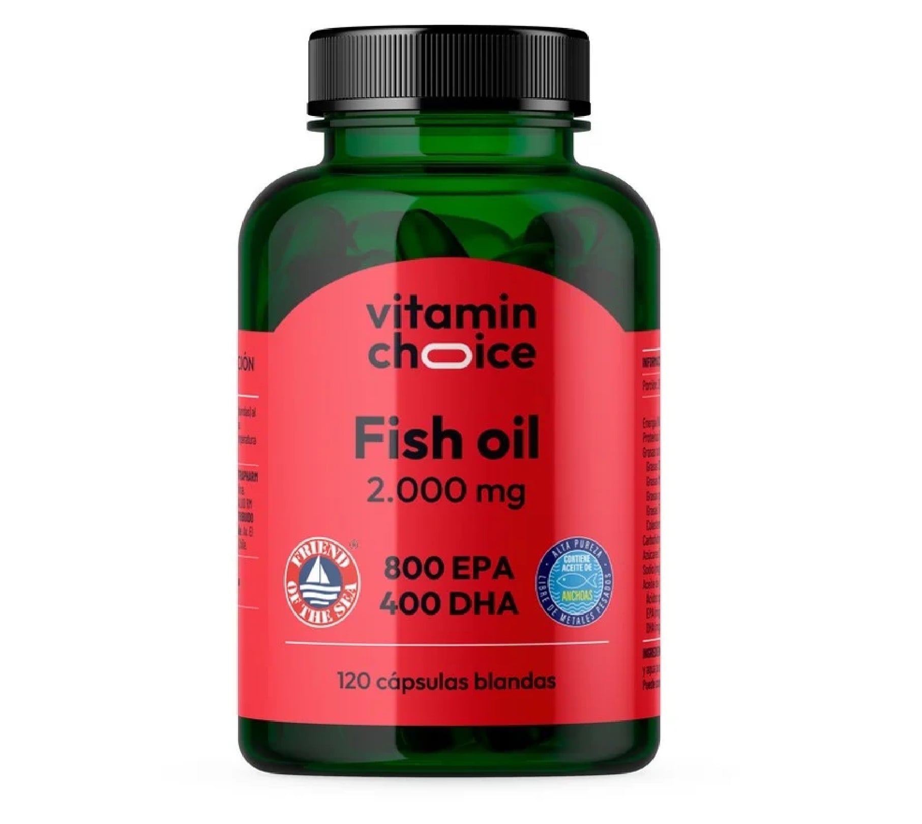 FISH OIL OMEGA 3 PREMIUM 2000MG 120 CAPSULAS BLANDAS - 1