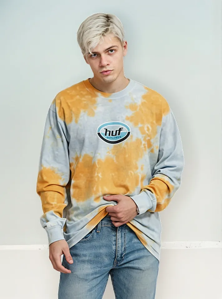 POLERA HUF MANGA LARGA ECLIPSE DESTEÑIDA - 2