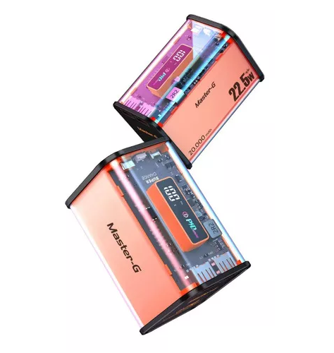 BATERÍA EXTERNA POWER BANK 20,000 MAH, CARGA RÁPIDA, COLOR NARANJO - 3