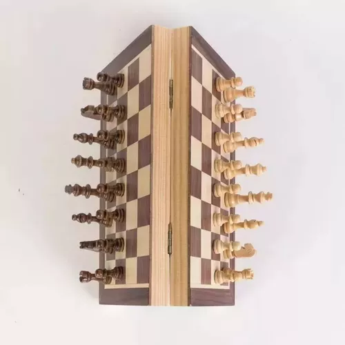 TABLERO DE AJEDREZ DE MADERA 40X40 CM MAGNÉTICO - 3