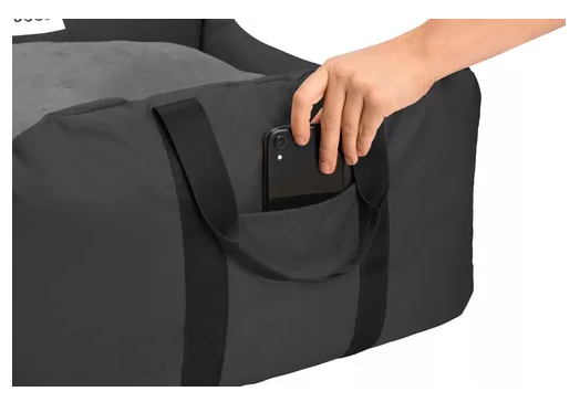 ASIENTO DE AUTO PARA PERRO PEQUEÑO PREMIUM LAVABLE GRIS - 8