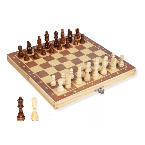 JUEGO DE MESA DE AJEDREZ DE 39 CM TAMAÑO GRANDE PROFESIONAL CON 2 FICHAS - 2