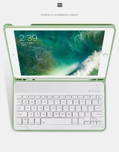 CARCASA CON TECLADO PARA IPAD AIR (10.9') 4/5 GEN, RANURA PARA LÁPIZ, COLOR EN COLOR NEGRO - 5