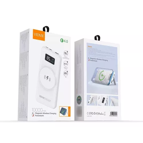 POWER BANK VIDVIE PB765 MAGNÉTICO 22.5W, PORTÁTIL, USB, COLOR EN COLOR BLANCO - 4