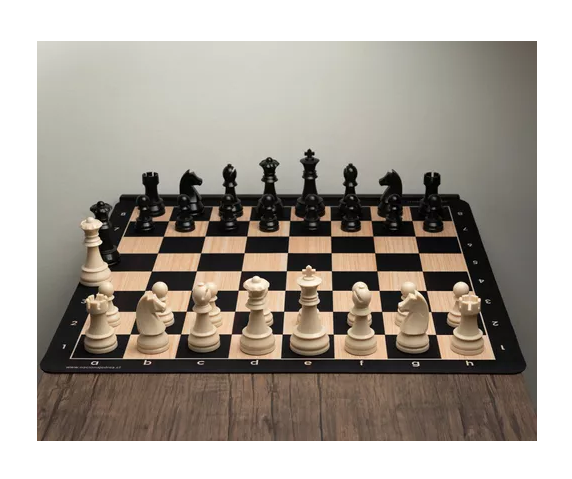 TABLERO DE AJEDREZ PROFESIONAL TIPO MADERA CON SET ABS - 3
