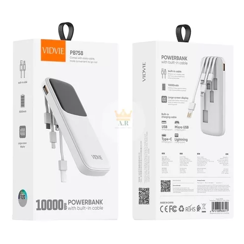 CARGADOR BATERÍA PORTÁTIL DIGITAL 10,000 MAH, USB-C, COLOR EN COLOR BLANCO - 2