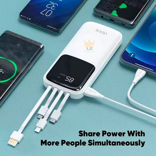 CARGADOR BATERÍA PORTÁTIL DIGITAL 10,000 MAH, USB-C, COLOR EN COLOR BLANCO - 5