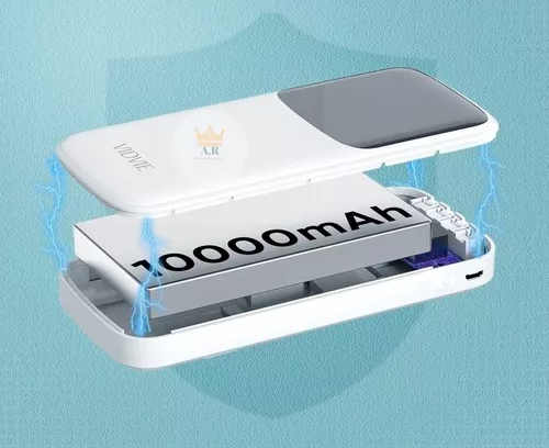 CARGADOR BATERÍA PORTÁTIL DIGITAL 10,000 MAH, USB-C, COLOR EN COLOR BLANCO - 6