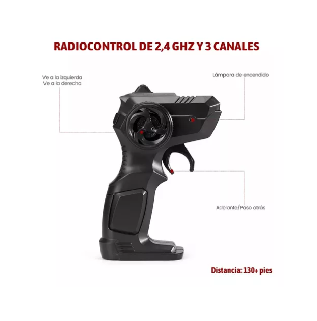 JUGUETE CARROS CONTROL REMOTO ESCALADA 4X4 29 CM + 2 BATERÍAS - 3