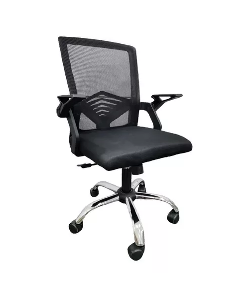 SILLA DE OFICINA EJECUTIVA ERGONÓMICA CON RESPALDO DE MALLA EN COLOR EN COLOR NEGRO - 1