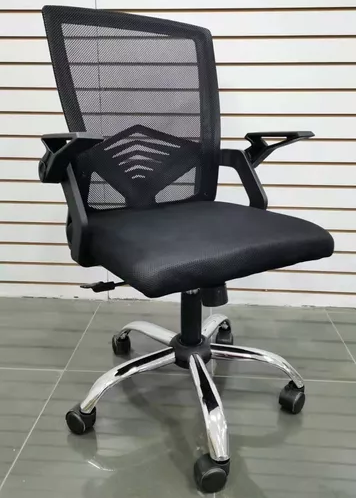 SILLA DE OFICINA EJECUTIVA ERGONÓMICA CON RESPALDO DE MALLA EN COLOR EN COLOR NEGRO - 4
