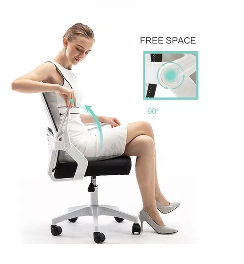 SILLA DE OFICINA EJECUTIVA ERGONÓMICA CON RESPALDO DE MALLA EN COLOR EN COLOR NEGRO - 5