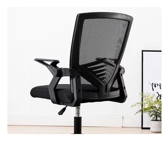 SILLA DE OFICINA EJECUTIVA ERGONÓMICA CON RESPALDO DE MALLA EN COLOR EN COLOR NEGRO - 6