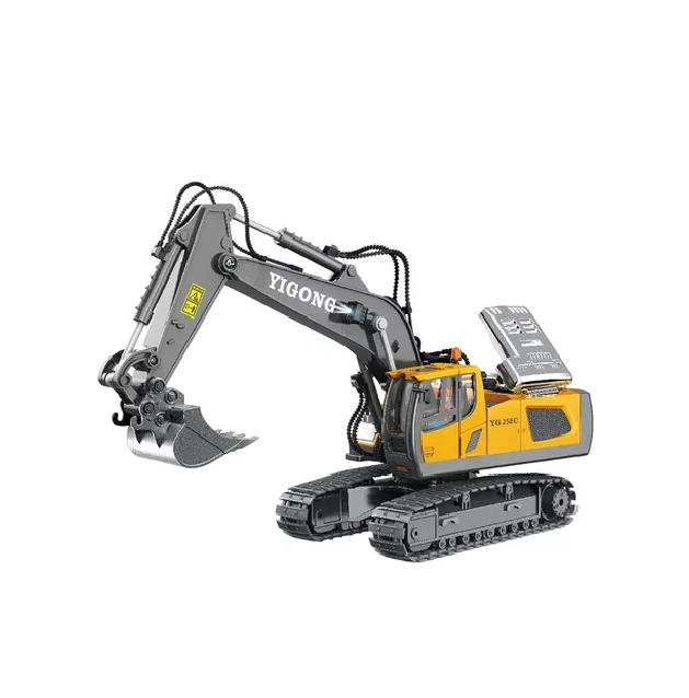 MÁQUINA DE CONSTRUCCIÓN CONTROL REMOTO EN COLOR AMARILLO - 1