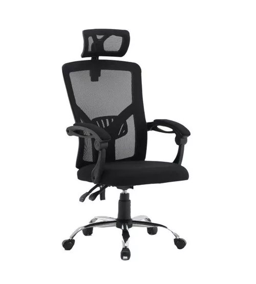 SILLA DE ESCRITORIO RECLINABLE MODELO EJECUTIVO COLOR EN COLOR NEGRO - 3