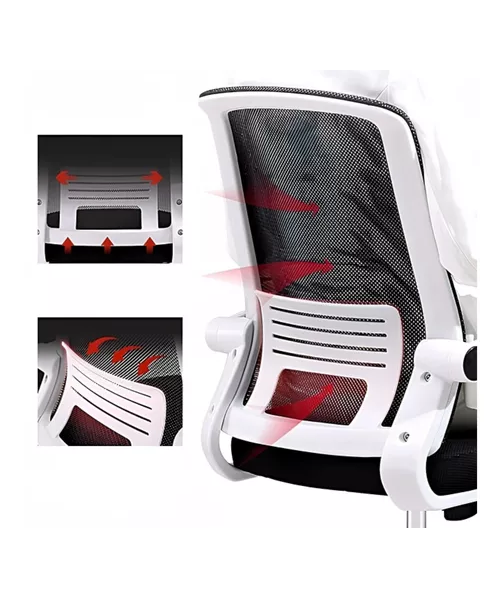 SILLA DE ESCRITORIO CRUSEC ERGONÓMICA CON TAPIZADO DE MESH EN COLOR EN COLOR NEGRO - 3