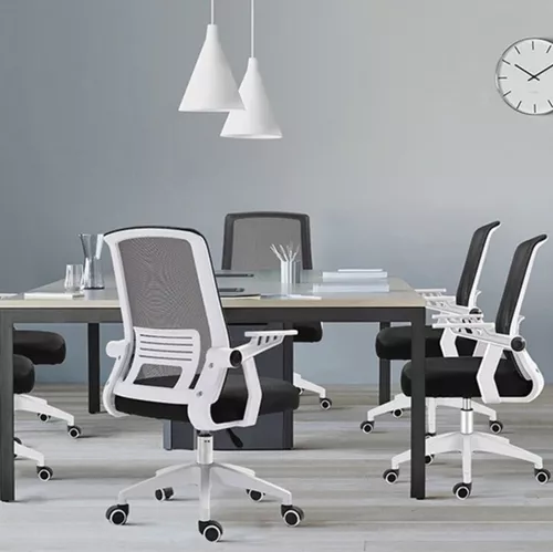 SILLA DE ESCRITORIO CRUSEC ERGONÓMICA CON TAPIZADO DE MESH EN COLOR EN COLOR NEGRO - 4