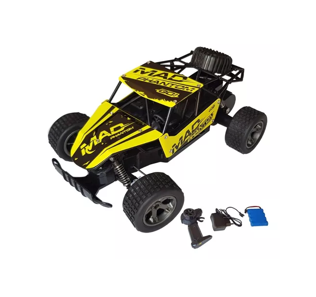 AUTO A CONTROL REMOTO 2.4G ESCALA 1:18 EN COLOR AMARILLO - 2