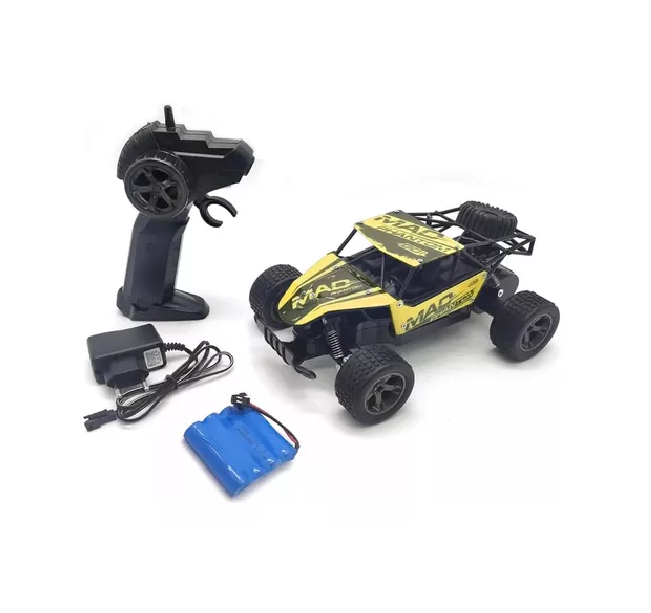 AUTO A CONTROL REMOTO 2.4G ESCALA 1:18 EN COLOR AMARILLO - 3