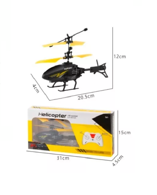HELICÓPTERO VOLADOR MINI DRON CONTROL REMOTO EN COLOR AMARILLO - 3