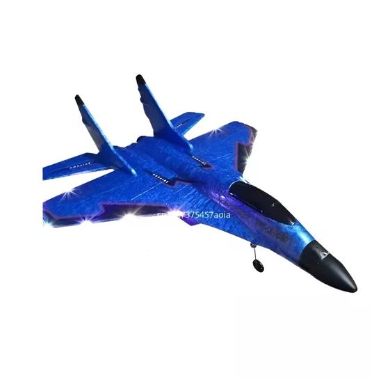 AVIÓN DE COMBATE A CONTROL REMOTO DE JUGUETE SU-35 AMC AZUL - 1