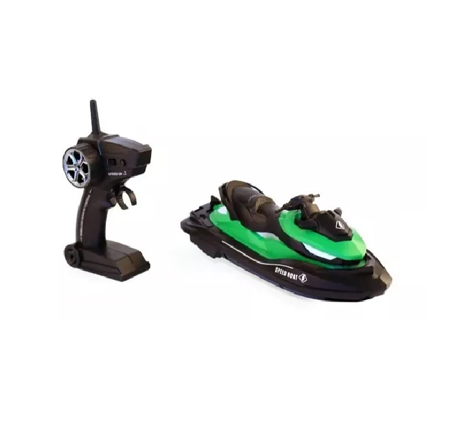 JETSKI SPEEDBOAT REMOTE, CONTROL REMOTO RÁPIDO, MOTO ACUÁTICA VERDE - 4