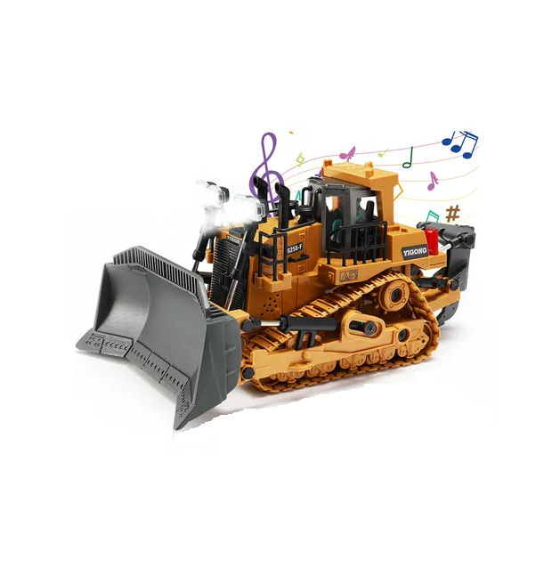 1:24 BULLDOZER DE ALEACIÓN CON CONTROL REMOTO DE 9 CANALES EN COLOR AMARILLO - 2