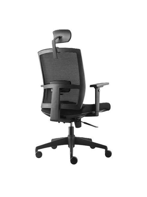 SILLA DE OFICINA TAYLOR SYNCRO CON CABECERO COLOR EN COLOR NEGRO - 5