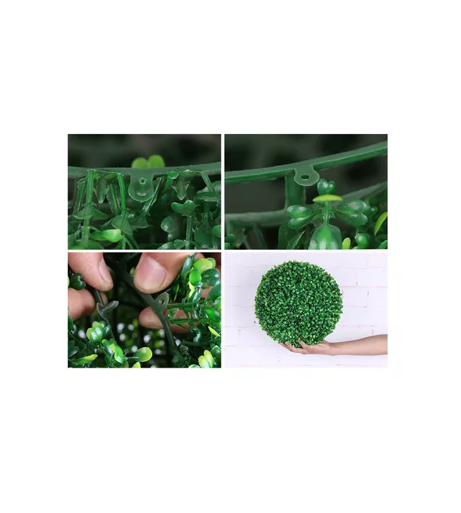 PACK DE 6 BOLAS DE PASTO ARTIFICIAL CÉSPED DECORACIÓN 19CM - 6