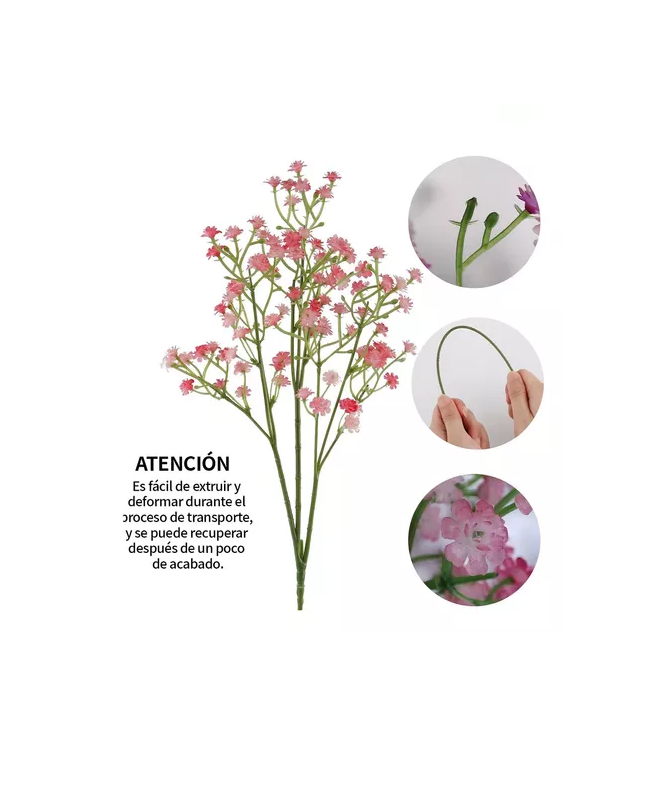 90 FLORES GYPSOPHILA PARA ARREGLOS ARTIFICIALES FLOR ADORNAR - 2